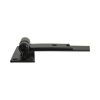 Straight Band & Hook On Plate Hinges - Black - Pair